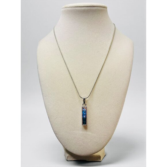 Lia Sophia Silver Tone Necklace Crystal Pendant 16-19” -198 - Picture 1 of 2